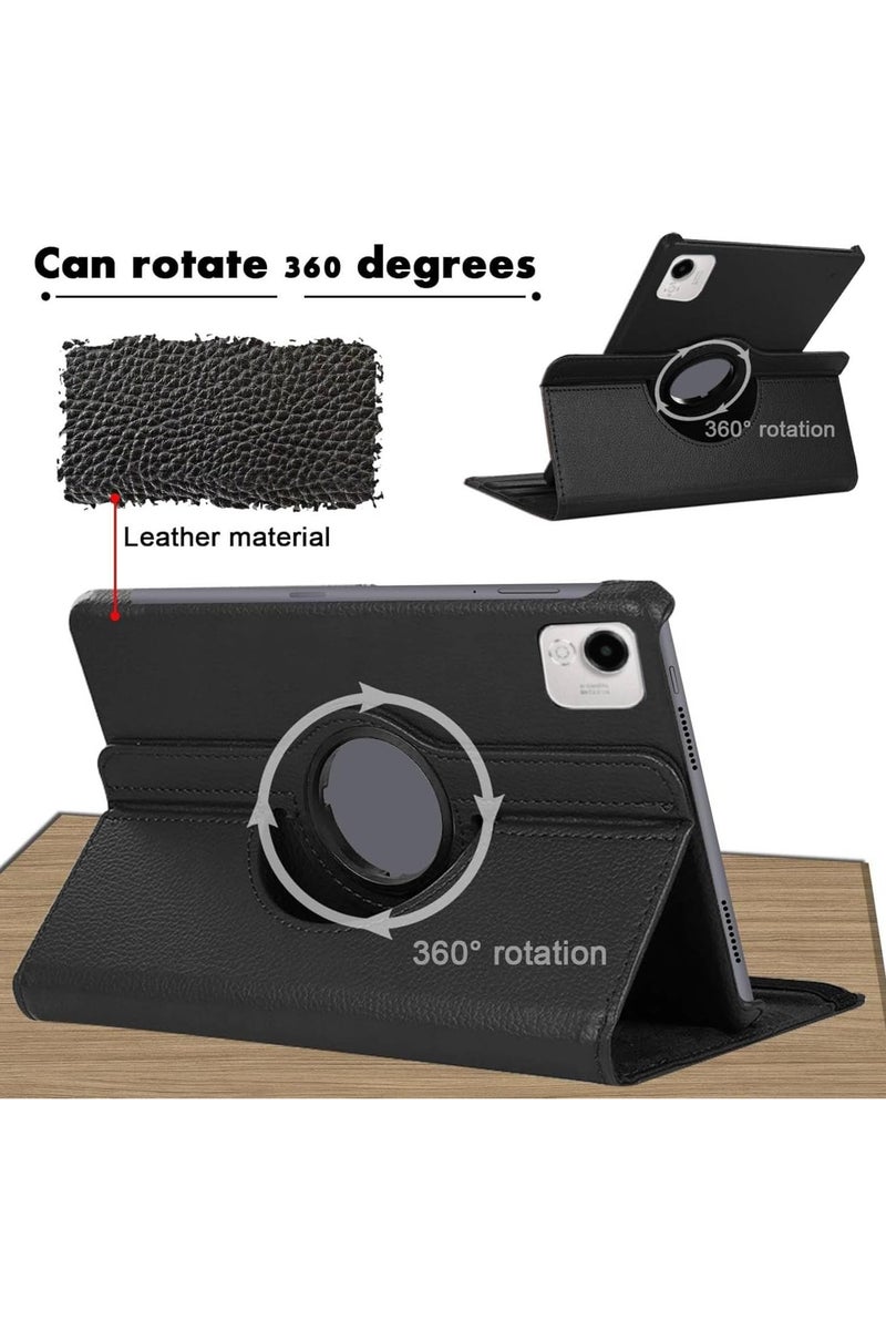 VKL Case Compatible with Honor Pad X9A/Honor Pad X9 Pro Case (11.5" 2025 release) Multifunctional Leather Cover Swivel Unique Stand Anti-Fall Auto Sleep/Wake (Black) - Image 2