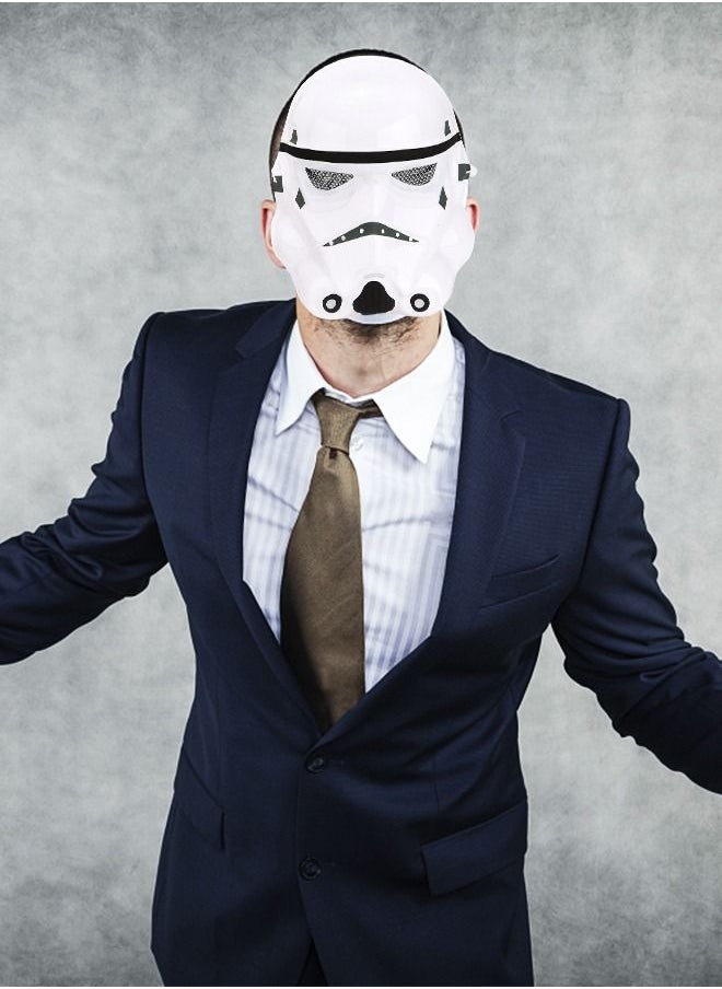 GROIC 2 PCS Star Wars Theme mask Darth Vader Mask Star War White Soldier Clone Soldier Mask Kids Role-Play & Costume Dress Up Collectible  - Image 3