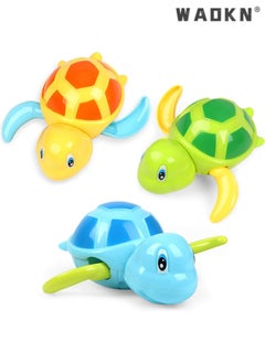 WAOKN Bath Toys for Toddlers Age1-5 Years Old,Pool Toys for Kids,Baby Funny Wind Up Swimming Turtle Bath Toy,Cute Floating Bathtub Water Toys,Gift for Preschool Child Boys Girls  - Image 1