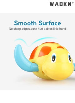 WAOKN Bath Toys for Toddlers Age1-5 Years Old,Pool Toys for Kids,Baby Funny Wind Up Swimming Turtle Bath Toy,Cute Floating Bathtub Water Toys,Gift for Preschool Child Boys Girls  - Image 4