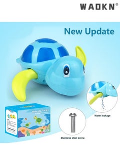 WAOKN Bath Toys for Toddlers Age1-5 Years Old,Pool Toys for Kids,Baby Funny Wind Up Swimming Turtle Bath Toy,Cute Floating Bathtub Water Toys,Gift for Preschool Child Boys Girls  - Image 3
