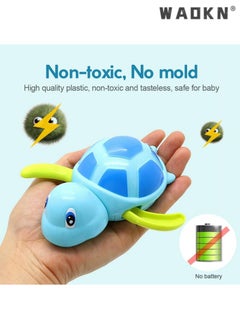 WAOKN Bath Toys for Toddlers Age1-5 Years Old,Pool Toys for Kids,Baby Funny Wind Up Swimming Turtle Bath Toy,Cute Floating Bathtub Water Toys,Gift for Preschool Child Boys Girls  - Image 5