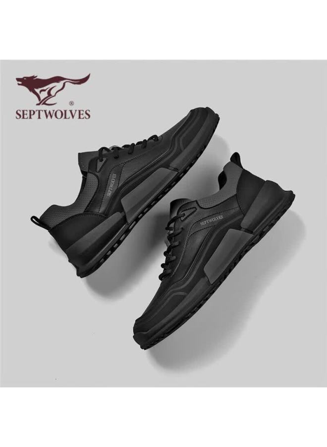 Septwolves Official Men's Shoes, Versatile Mesh Autumn Winter Breathable Casual Shoes, Sports Men's Shoes W8343730236, Black, Size 39 - Image 1