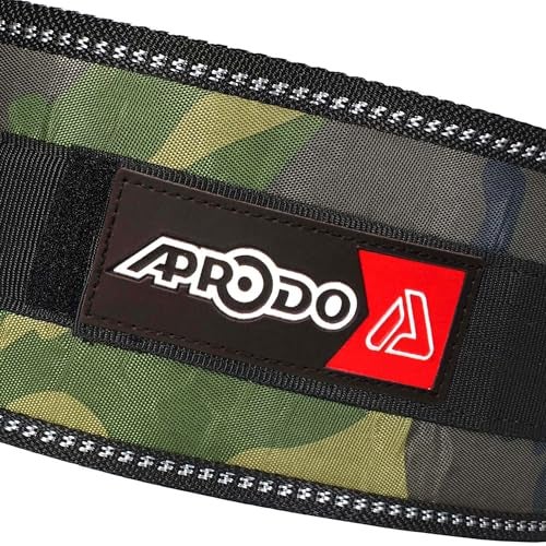Aprodo Unisex 6’’ inch Wide Nylon Eva Waist Support Belt Sport Pressurized Weightlifting Bodybuilding Fitness Squatting Training Lumbar Back Supporting Safety Belt (Small 28'' - 32'', Camouflage) - Image 5