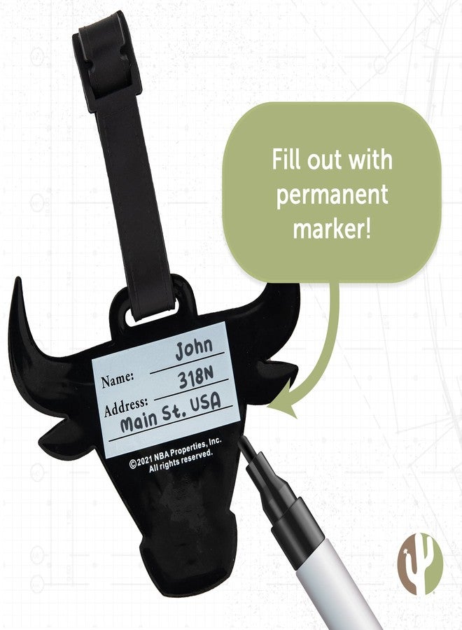 Desert Cactus Chicago Bulls Luggage Tag - NBA Licensed Bag Tag for Suitcase, Backpack, Travel, or Sports Fan Gear (PVC Luggage Tag) - Image 4