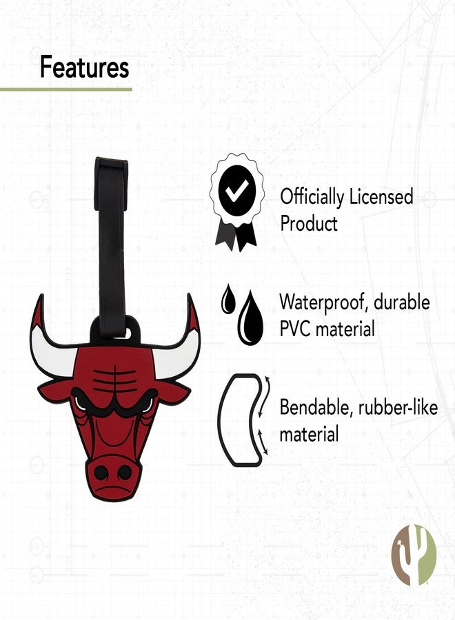Desert Cactus Chicago Bulls Luggage Tag - NBA Licensed Bag Tag for Suitcase, Backpack, Travel, or Sports Fan Gear (PVC Luggage Tag) - Image 3