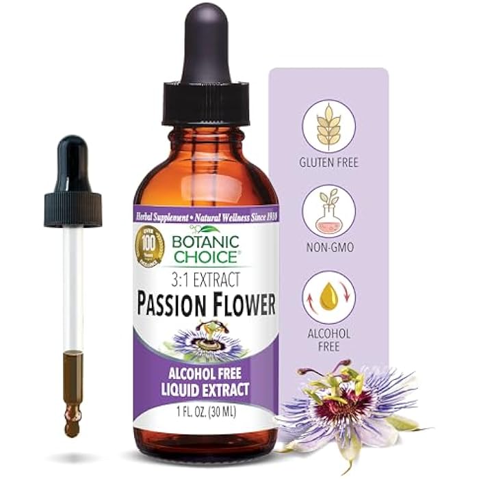 Botanic Choice Passion Flower Liquid Extract - Alcohol-Free Herbal Supplement, Traditional Support for Relaxation - 1 Fl. Oz - Image 1