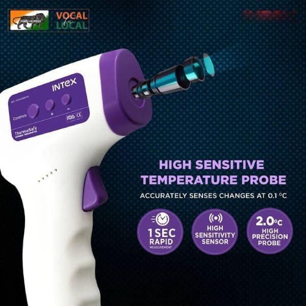 MCP Intex Thermosafe Non-contact FDA Approved Digital Infrared Thermometer Temperature Gun -32°C to 42°C(89.6-109.4℉) with LCD Display - Image 2