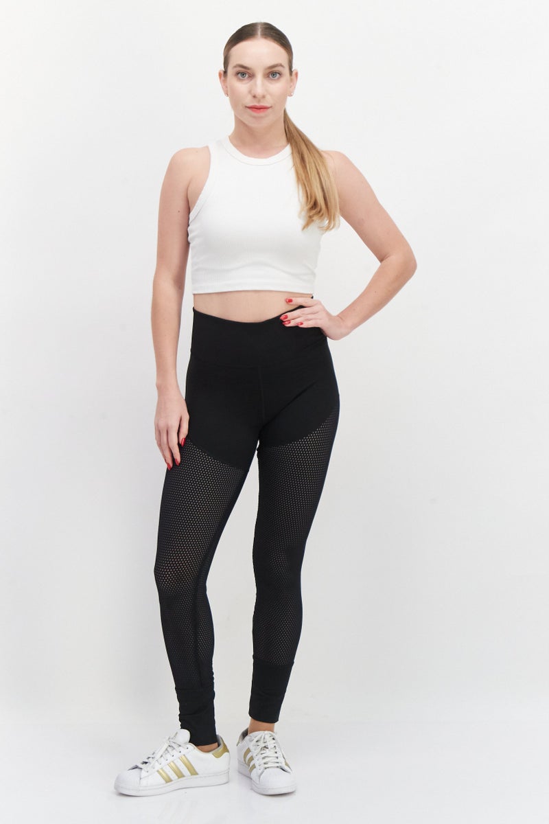 Adidas x Karlie Kloss Women Sportswear Fit Eyelet Training Leggings, Black - Image 4