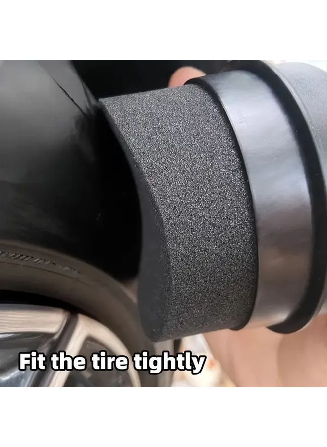 Black Curved Sponge Handheld Tire Polishing Wax Tool Scratch Removal Glossy Finish - Image 4