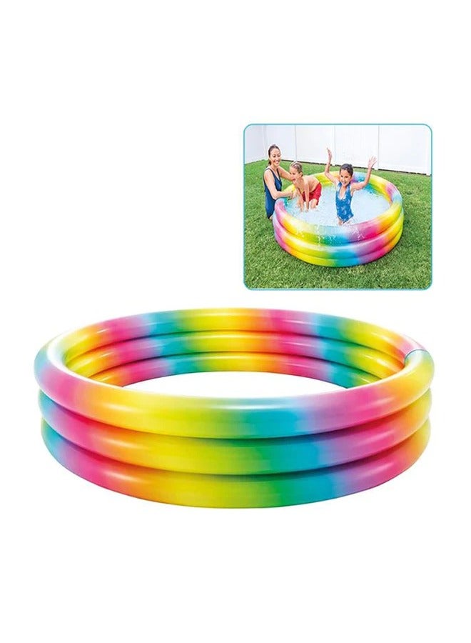 انتكس حوض سباحة ذو ثلاث حلقات بتصميم هندسي بري مقاس 147 × 33 سم - Image 2