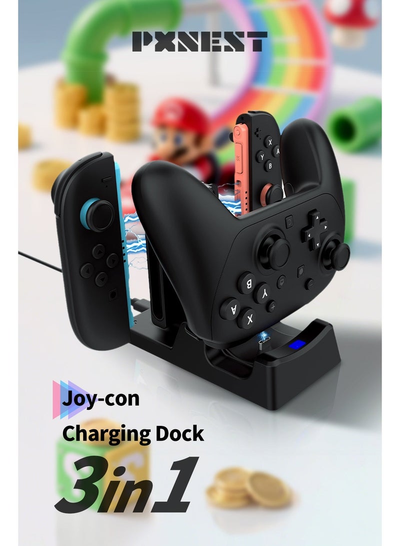 بيكسنست قاعدة شحن لوحدات تحكم Nintendo Switch 2 JoyCon وNintendo Switch 2 Pro - Image 2