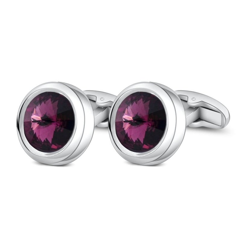 MERIT OCEAN Charm Style Cufflinks Fancy Crystal Cuff Links