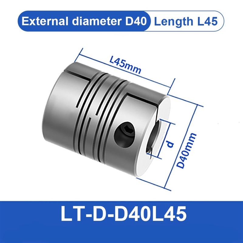 Aluminum Alloy Flexible Shaft Coupler Parallel Line Coupler Size LT D D40L45 14X14 For Motor Encoder 3D Printer - Image 5