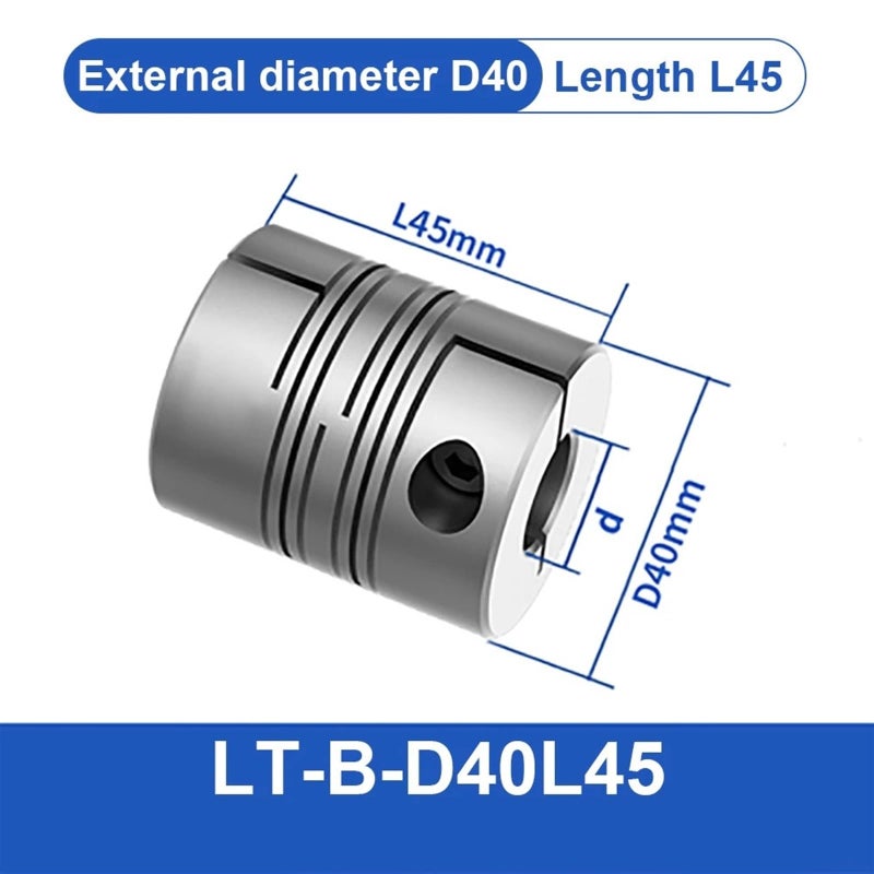 Aluminum Alloy Flexible Shaft Coupler Parallel Line Coupler Size LT D D40L45 14X14 For Motor Encoder 3D Printer - Image 4