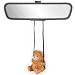 VIPbuy Handmade Wooden Swinging Brown Bear Car Hanging Ornament Cute Hand Carved Painted Wood Animal Figurine Car Mirror Hanging Accessories Decor Gifts TedBear - Image 2