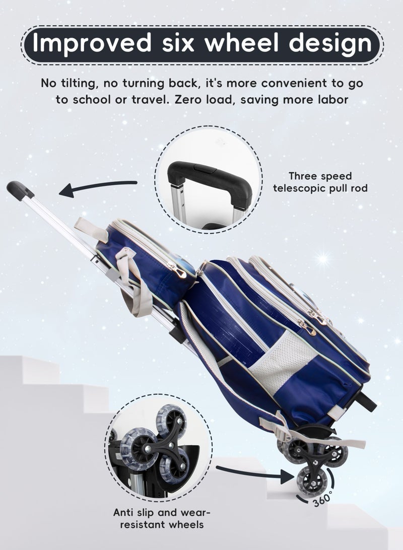 URbazaar Children School Bag Student Backpack with Reflective Strip Design & Padded Adjustable Shoulder Strap Large volume Waterproof Bookbag and for 3-10 Year Boys Girls Elementary Kindergarten(Astronaut) - Image 4