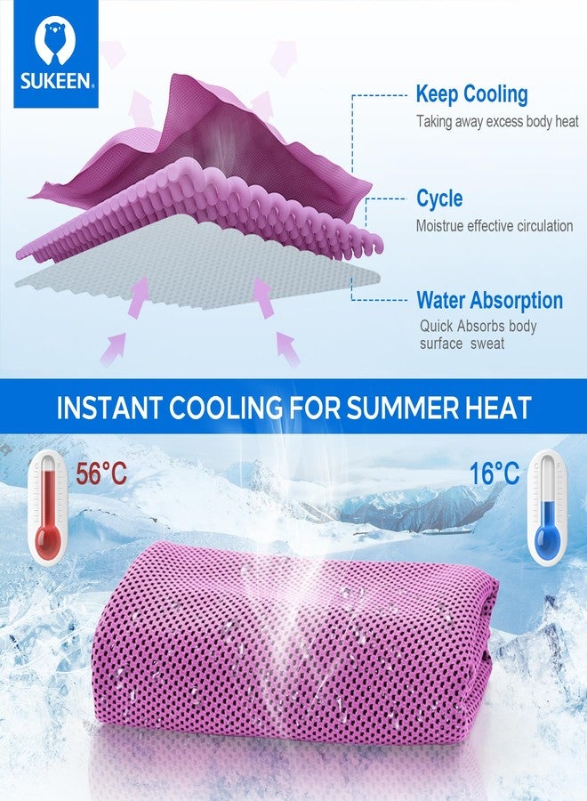 Sukeen 4 Pack Cooling Towels for Hot Weather 40"x12", Gym Towels for Men and Women, Soft Breathable Workout Towels for Yoga, Running, Sport, & More - Image 4