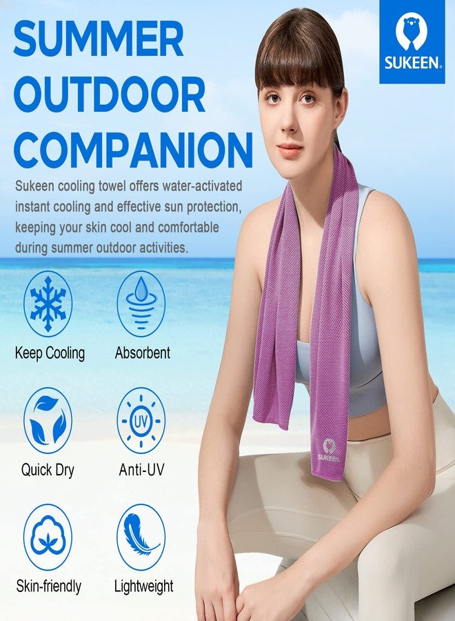 Sukeen 4 Pack Cooling Towels for Hot Weather 40"x12", Gym Towels for Men and Women, Soft Breathable Workout Towels for Yoga, Running, Sport, & More - Image 2