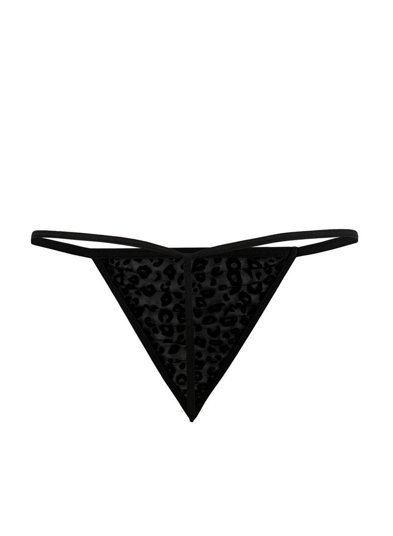 trendyol Black Leopard Patterned Panty Babydoll/Fantasy Nightgown - Image 5