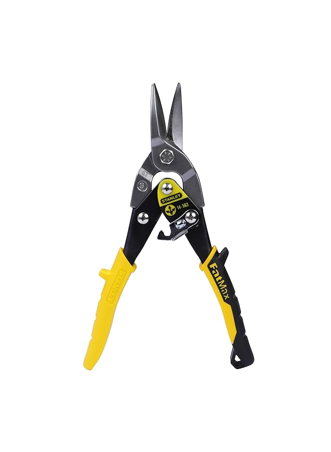Stanley 2 14 563 Inch Maxsteel Inch Straight Aviation Snips 9.84 Inch Black/Yellow  - Image 1
