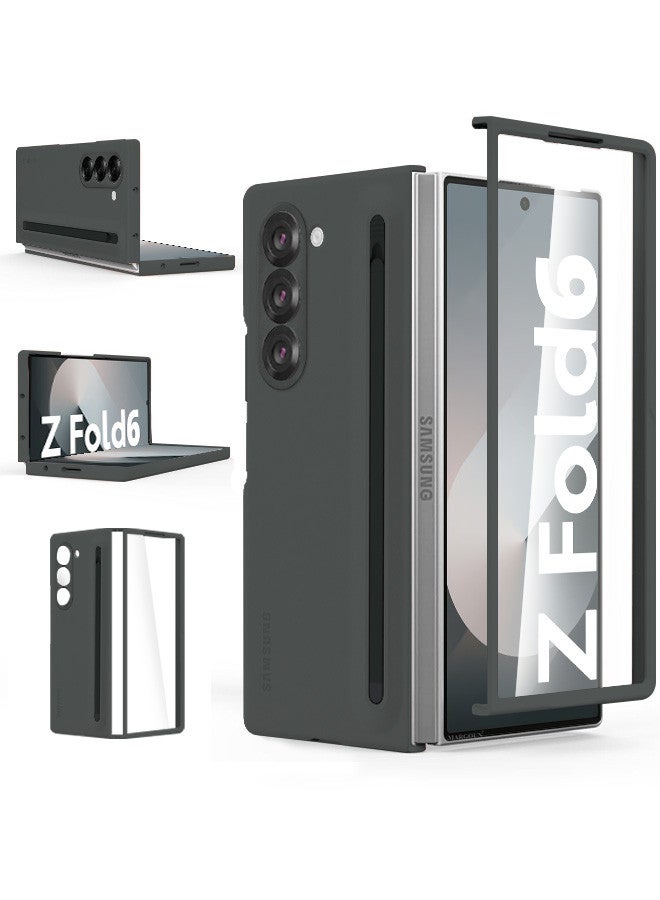 مارجون (لجهاز Samsung Galaxy Z Fold 6) جراب مع واقي شاشة جراب فائق الجودة هجين مع قلم S Pen مدمج جديد وحامل وفتحة تخزين للقلم - Image 2