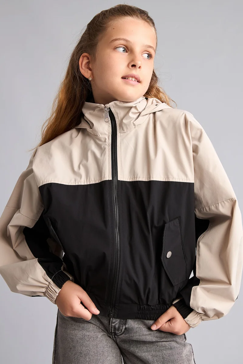 Defacto Girl Hooded Raincoat