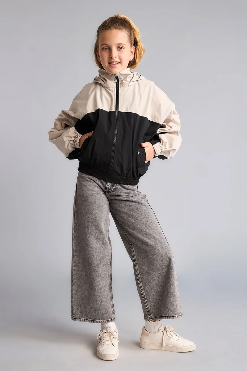 Defacto Girl Hooded Raincoat
