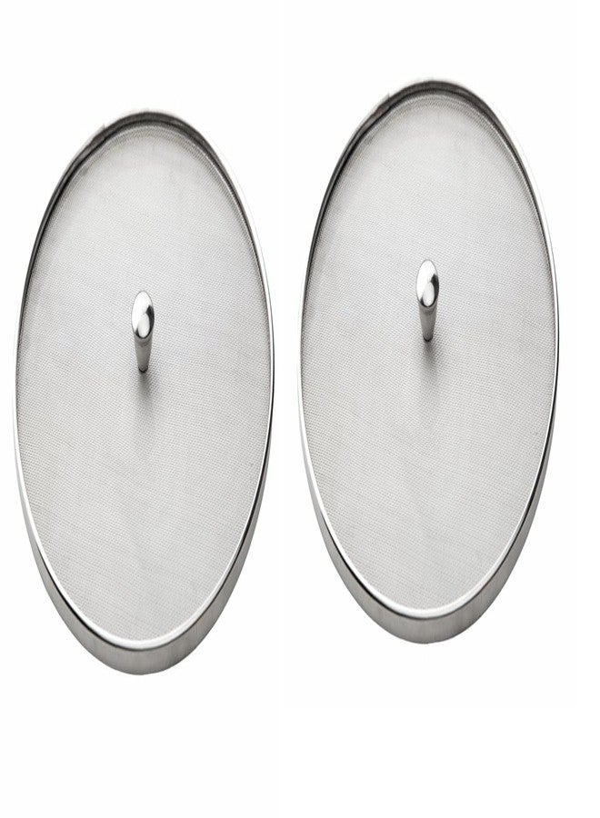 DESCTIDY Kitchen Tools Food Grade Multipurpose Stainless Steel Net Cover/Food Cover/Milk Cover/Milk Jali/Fruit Cover with Knob in Stainless Steel 2pcs (Size 10 inches) - Image 1