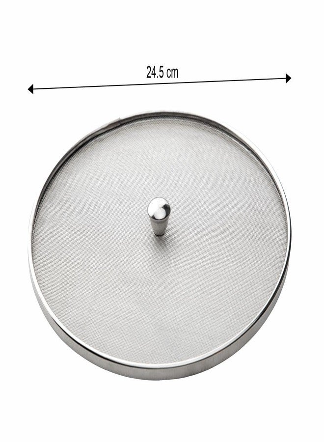 DESCTIDY Kitchen Tools Food Grade Multipurpose Stainless Steel Net Cover/Food Cover/Milk Cover/Milk Jali/Fruit Cover with Knob in Stainless Steel 2pcs (Size 10 inches) - Image 4