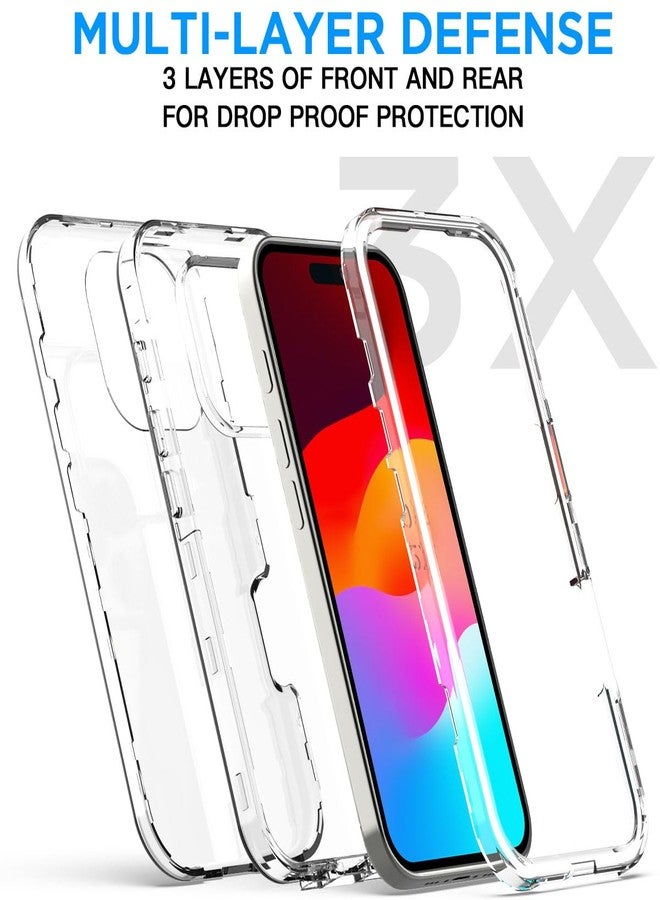 ايه اي كيس جراب AICase لهاتف iPhone 16 Pro Max، شفاف، شديد التحمل، يوفر حماية كاملة للجسم من الصدمات والغبار، غطاء حماية عسكري ثلاثي الطبقات، متين وقوي. - Image 4