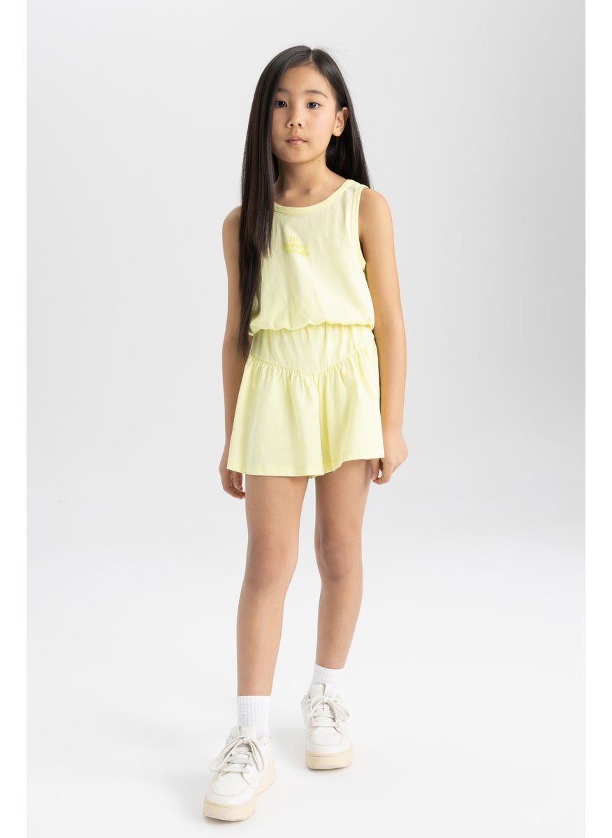 DeFacto Girl Printed T-Shirt Shorts 2 Piece Set  - Image 1