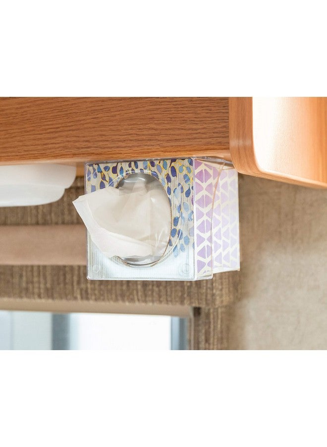 Camco Camco Pop-A-Tissue- Tissue Box Holder- Mounts to Walls and Cabinets, Dispenses Tissue and Holds Tissue Boxes Upward or Downward- Perfect for RVs and Trailers, Easy Install - Clear (57101) - Image 4