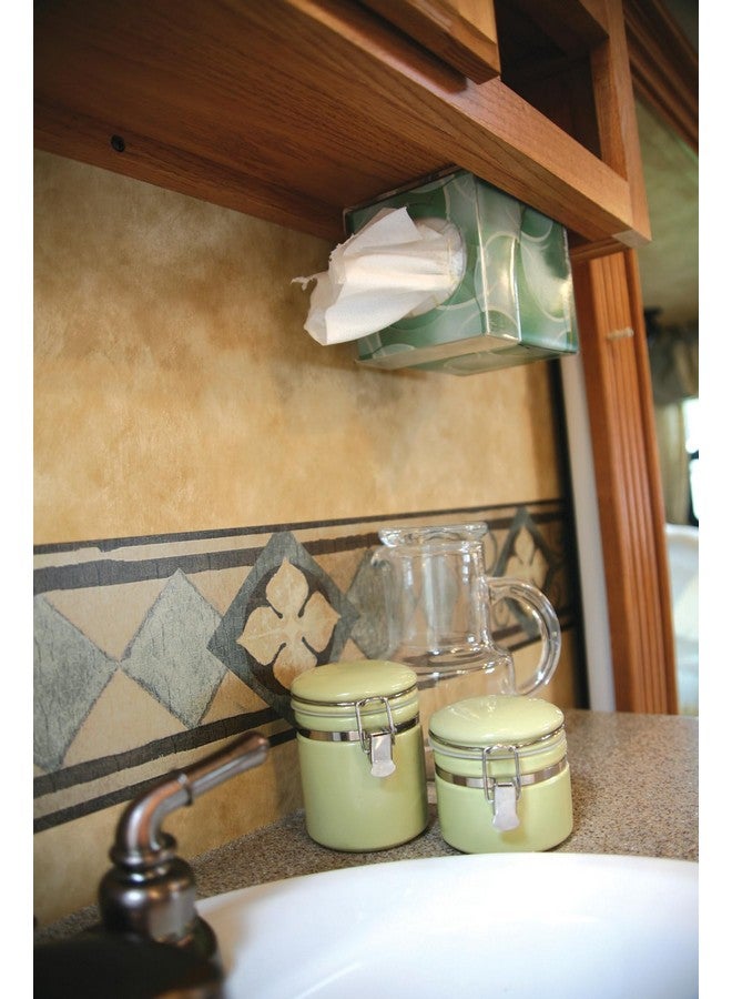 Camco Camco Pop-A-Tissue- Tissue Box Holder- Mounts to Walls and Cabinets, Dispenses Tissue and Holds Tissue Boxes Upward or Downward- Perfect for RVs and Trailers, Easy Install - Clear (57101) - Image 3
