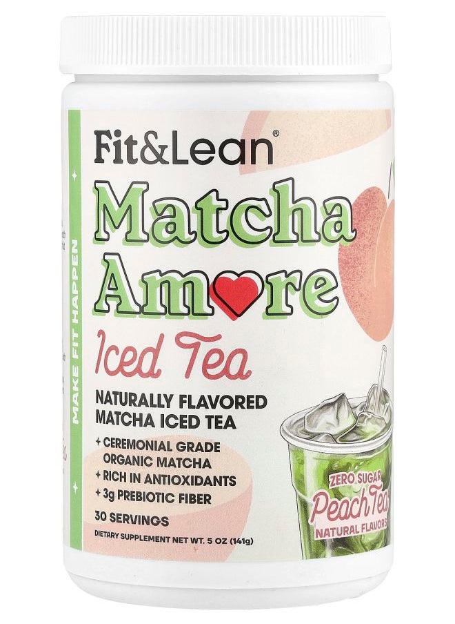 Fit & Lean - Matcha Amore Iced Tea Peach Tea 5 oz (141 g) - Image 1