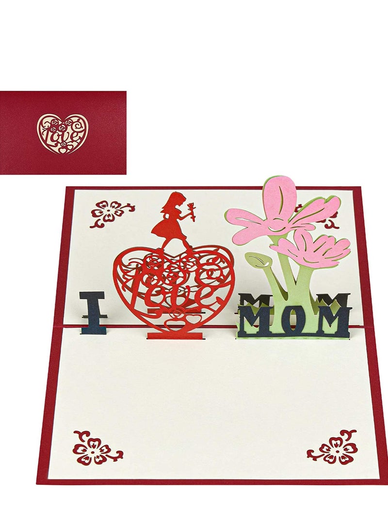 3D Pop up Greeting Card Mother's Day Greeting Card, “I LOVE MOM'' Greetings Card Mum Birthday Card Appreciation Card Gift Birthday Card for Mum from Daughter Son with Envelope for Mother - pzsku/Z25F634C444B3717DF2ECZ/45/_/1698820246/b5c0d6aa-0cad-4bed-a1d8-9dc109ed37e1