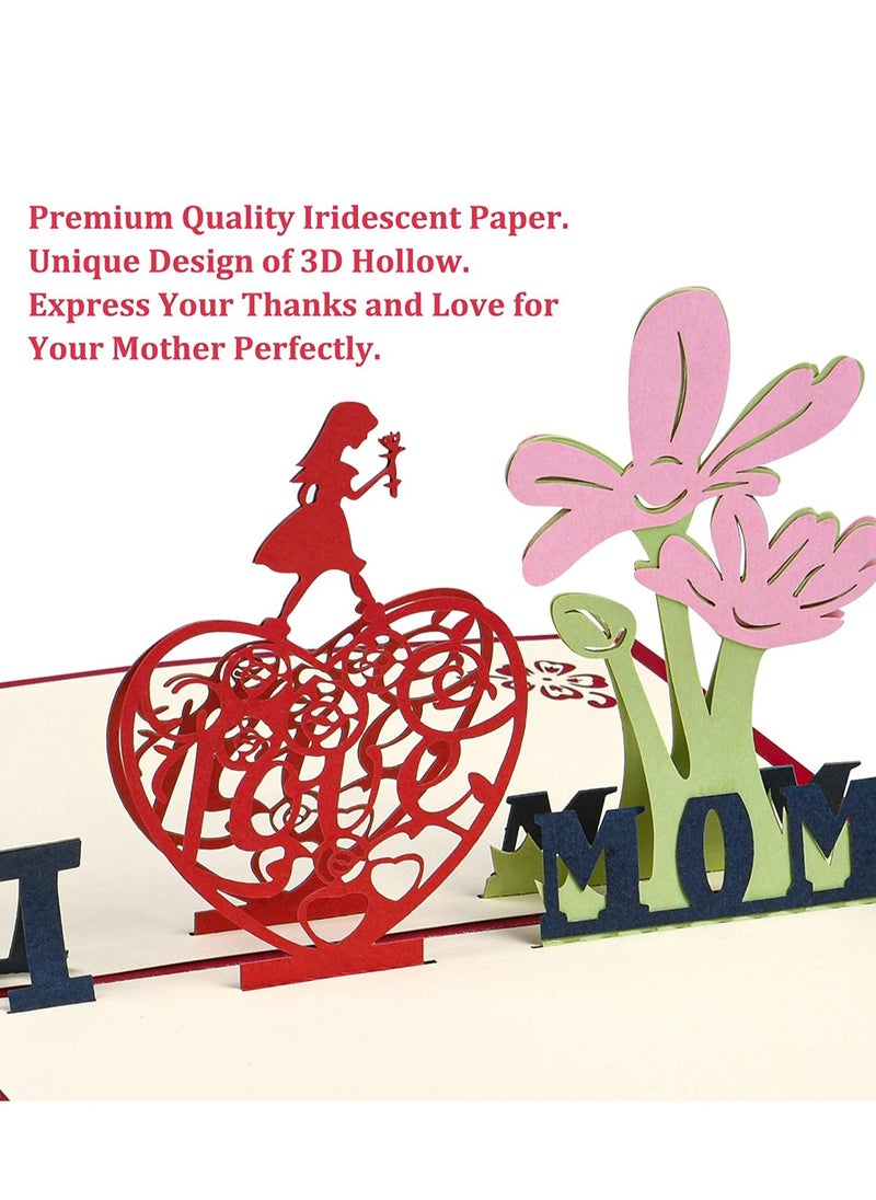 3D Pop up Greeting Card Mother's Day Greeting Card, “I LOVE MOM'' Greetings Card Mum Birthday Card Appreciation Card Gift Birthday Card for Mum from Daughter Son with Envelope for Mother - pzsku/Z25F634C444B3717DF2ECZ/45/_/1698820247/217056af-83e6-4d60-beb0-fc6c9bb508f3