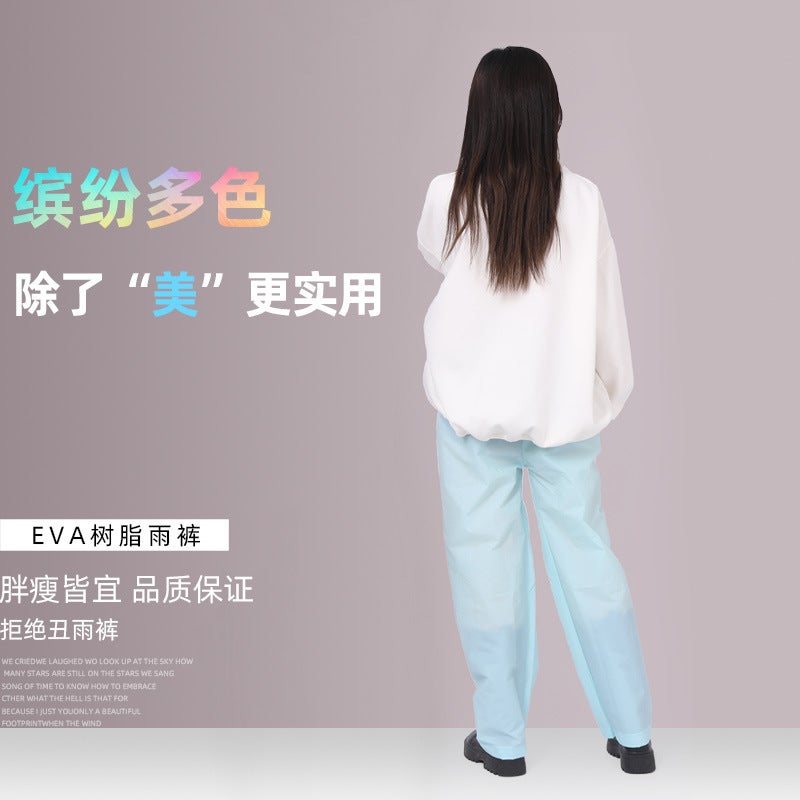 Single Rain Pants Long Thickeneded Outdoor Portable Non-Disposable Men'S And Women'S Rain Pants Hiking Rafting Half Body Purchase - Image 3