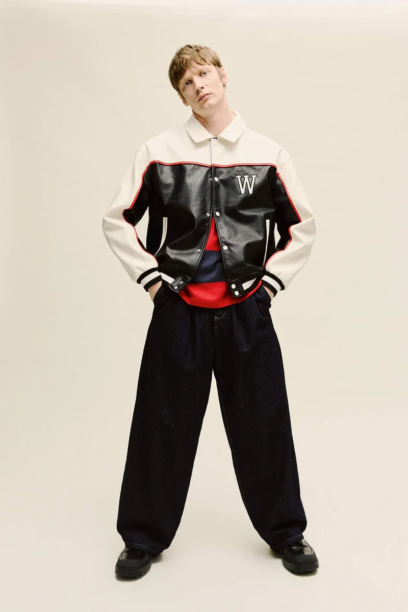 ديفاكتو Oversize Fit Faux Leather Jacket