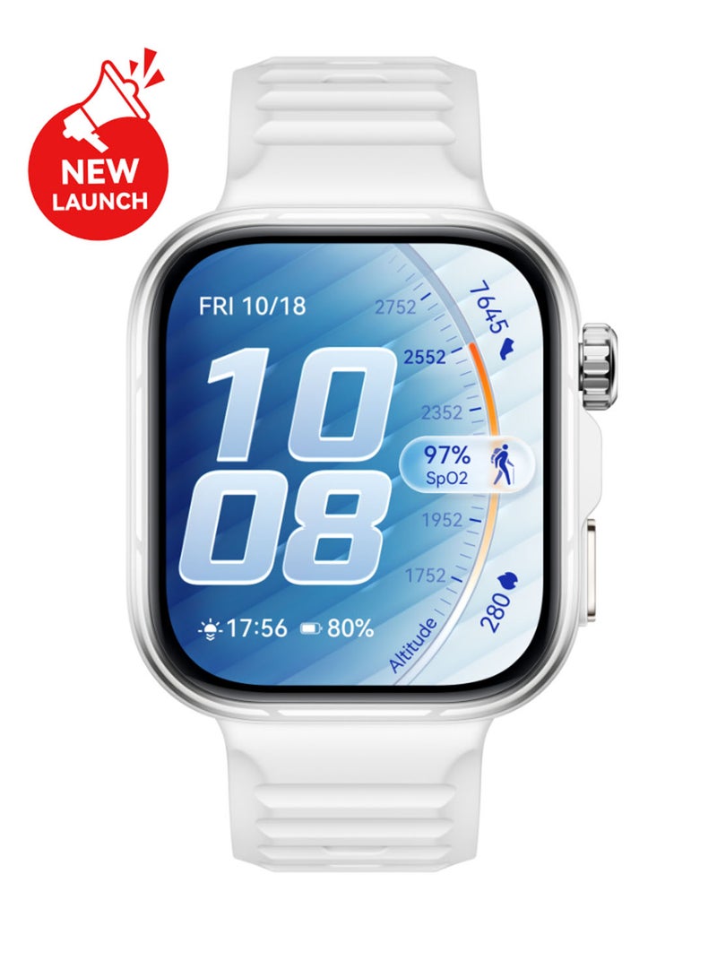 HUAWEI WATCH FIT 5 Pro Smartwatch, 44.5mm FullView Display, iOS & Android, upto10 Days Battery Life, Golf, Health Management, Sleep & Heart Monitor, ECG, NFC, Mini Work-out, White - Image 1
