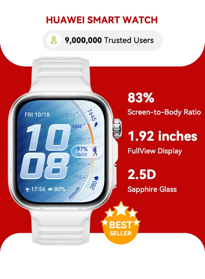 HUAWEI WATCH FIT 5 Pro Smartwatch, 44.5mm FullView Display, iOS & Android, upto10 Days Battery Life, Golf, Health Management, Sleep & Heart Monitor, ECG, NFC, Mini Work-out, White - Image 1