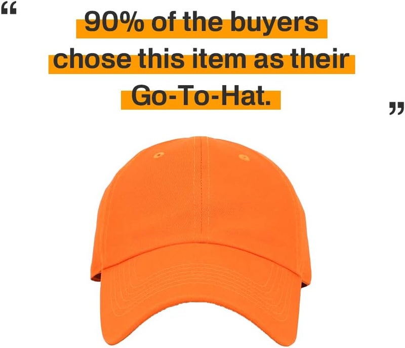 KBETHOS Classic Unisex Cotton Adjustable Low Crown Baseball Cap – Plain Dad Hat - Image 5