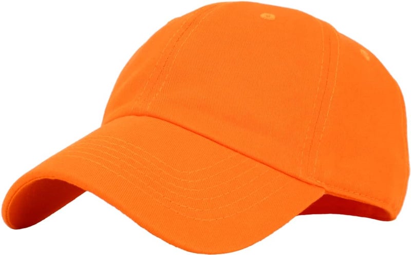 KBETHOS Classic Unisex Cotton Adjustable Low Crown Baseball Cap – Plain Dad Hat - Image 1