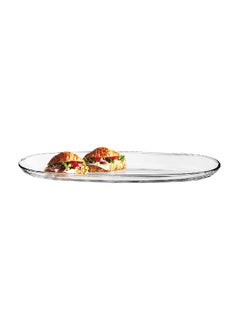 Vidivi Fenice Oval Shaped High Definition Glass Serving Platter Crystal Clear 50 x 16 cm VDV60157EML/VDVS100510  - Image 1