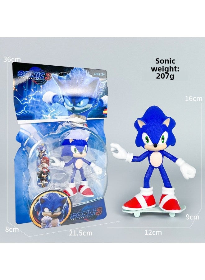 Hot Sale Sonic Sonic Super Mouse Flying Mouse Hand-held Animation Doll Tide Play Window Box Card Batch-Color:Sonic  - Image 1