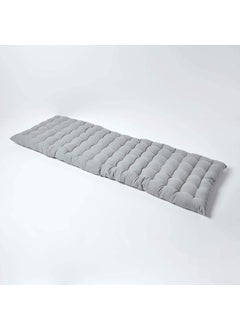 INDIAN DECOR INDIAN DECOR 80204 Light Grey Garden Bench Cushion 2 Seater Seat Pad for Patio Furniture Kitchen or Dining Bench Indoor Outdoor Use Comfortable Modern Tufted Style Thick Cushion 108cm Wide  - Image 1