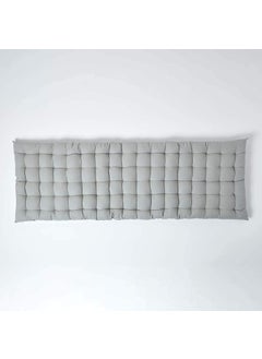 INDIAN DECOR INDIAN DECOR 80204 Light Grey Garden Bench Cushion 2 Seater Seat Pad for Patio Furniture Kitchen or Dining Bench Indoor Outdoor Use Comfortable Modern Tufted Style Thick Cushion 108cm Wide  - Image 2