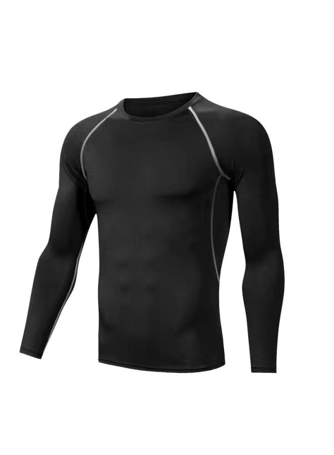 Loquat Swimsuit Men's Top Anti-embarrassment Adult Swimming Diving Suit Suit Summer Men's Swimming Trunks Men's Full Body Sun Protection Long Sleeve-Color:Elite Long Sleeve- - Image 1