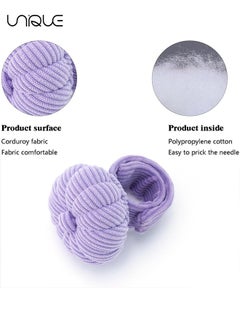 Unique Wrist Pin Cushions - Sewing Needle Cushion kit with 1Pcs Elastic Strap Finger Ring Pincushions - Adjustable Strap Handcraft Needles Holder for Sewing and Quilting (Purple)  - Image 3