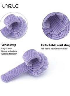 Unique Wrist Pin Cushions - Sewing Needle Cushion kit with 1Pcs Elastic Strap Finger Ring Pincushions - Adjustable Strap Handcraft Needles Holder for Sewing and Quilting (Purple)  - Image 4